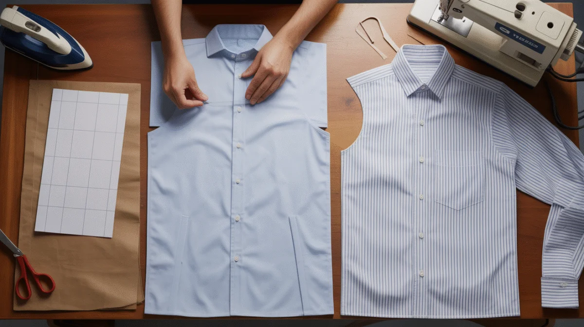 cómo hacer una camisa con cuello para hombre paso a paso