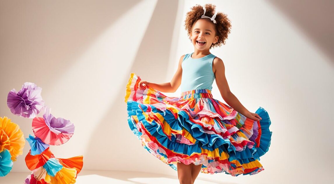 Falda de volantes para niña Falda de volantes para niña