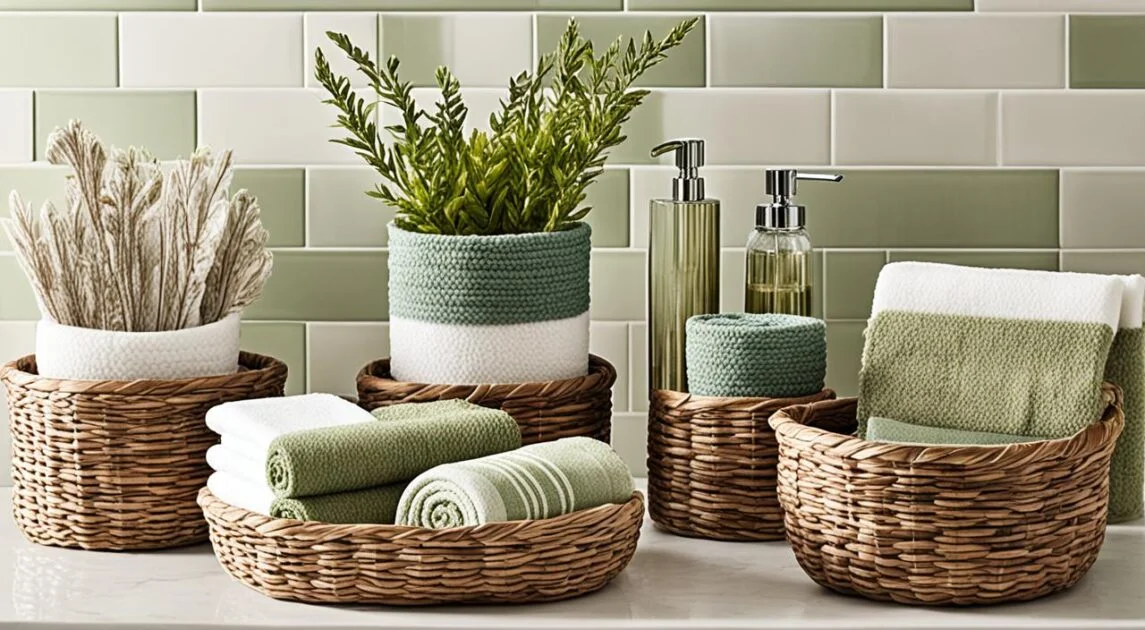 Tapetes y cestas para el baño