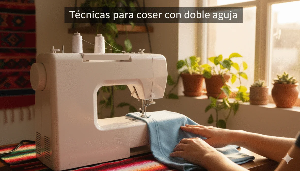 costura con doble aguja